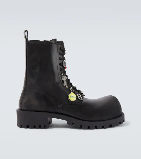  Balenciaga Balenciaga Hummer Leather Lace-up Boots 