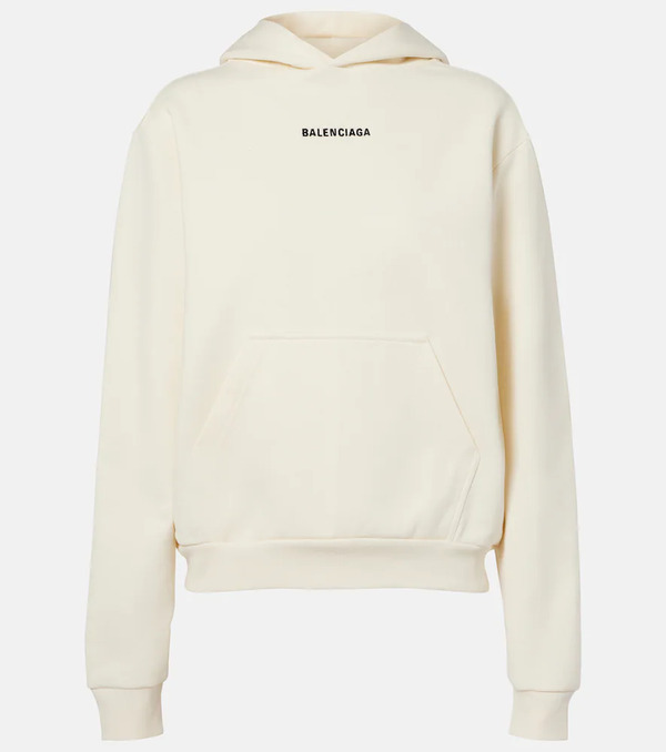  Balenciaga Balenciaga Logo Cotton Fleece Hoodie 