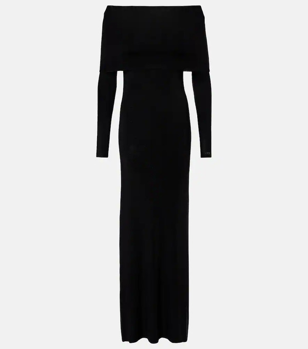  Balenciaga Balenciaga Off-shoulder Maxi Dress 