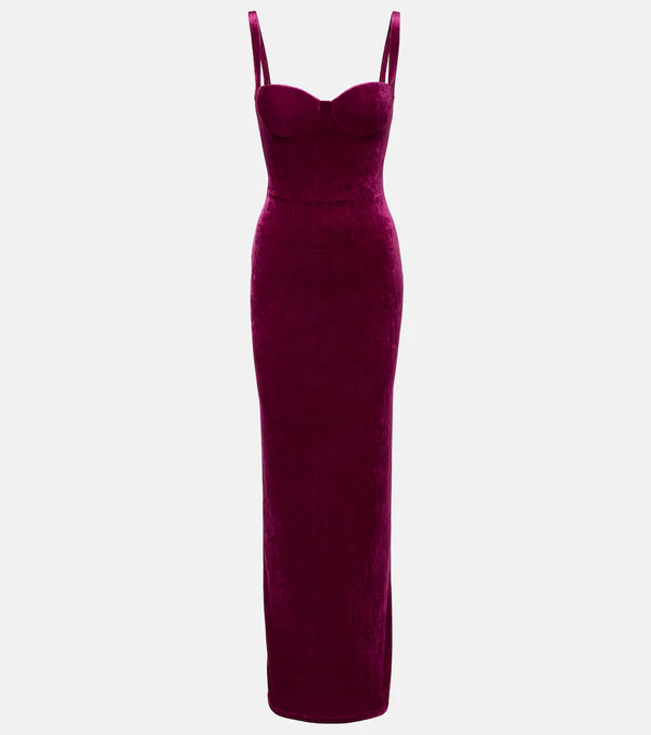  Balenciaga Balenciaga Open-back Velvet Gown 