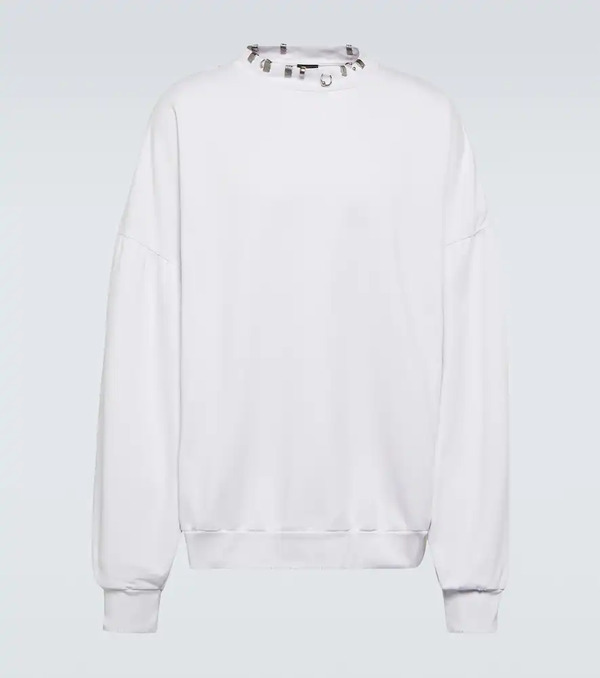  Balenciaga Balenciaga Pierced Round Fleece Sweatshirt 