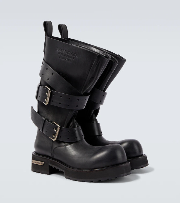  Balenciaga Balenciaga Venom Leather Biker Boots 