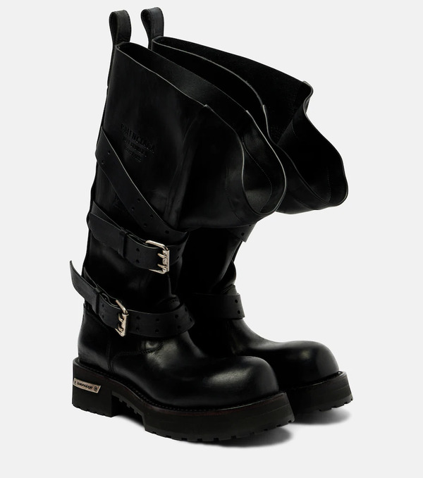  Balenciaga Balenciaga Venom Leather Combat Boots 