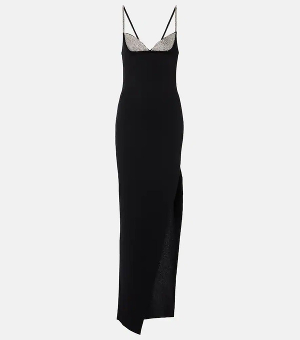  Balmain Balmain Crystal-embellished Side-slit Gown 