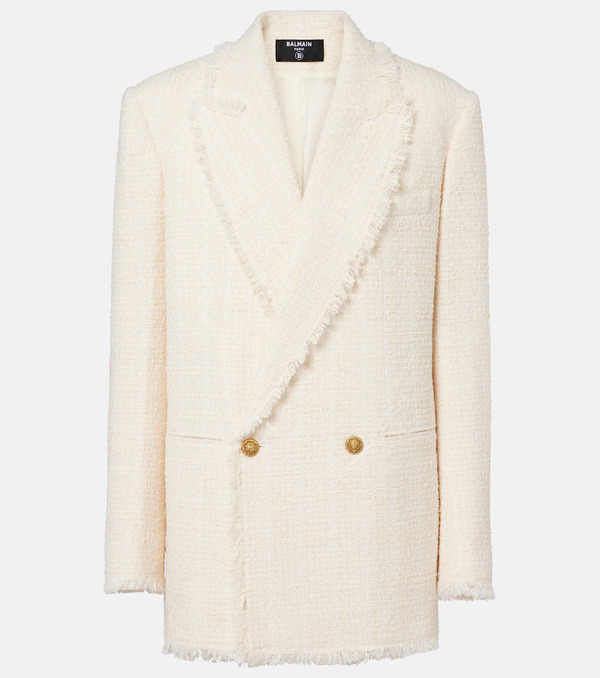  Balmain Balmain Double-breasted Tweed Jacket 