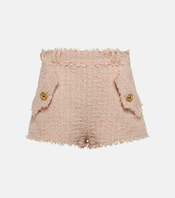 Balmain Balmain High-rise Tweed Shorts 