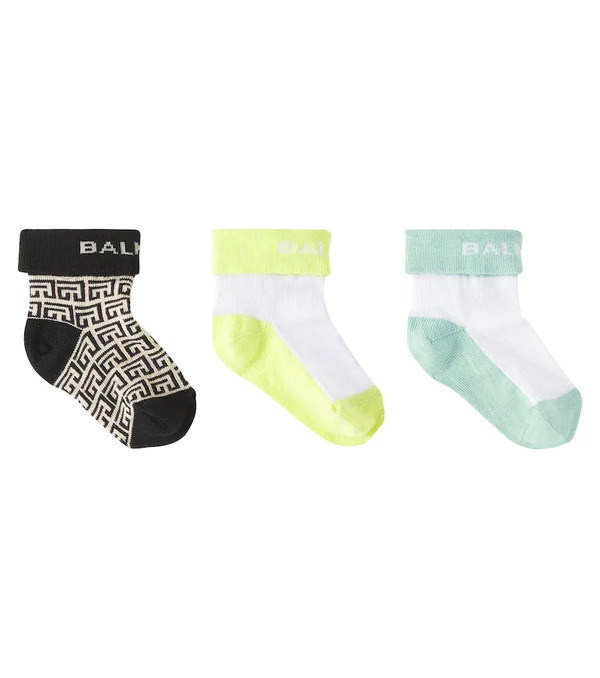  Balmain Kids Balmain Kids Baby Set Of 3 Pairs Of Socks 