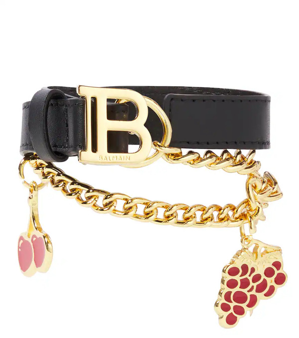  Balmain Kids Balmain Kids Chain-detail Leather Belt 