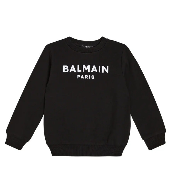  Balmain Kids Balmain Kids Logo Cotton Jersey Sweatshirt 