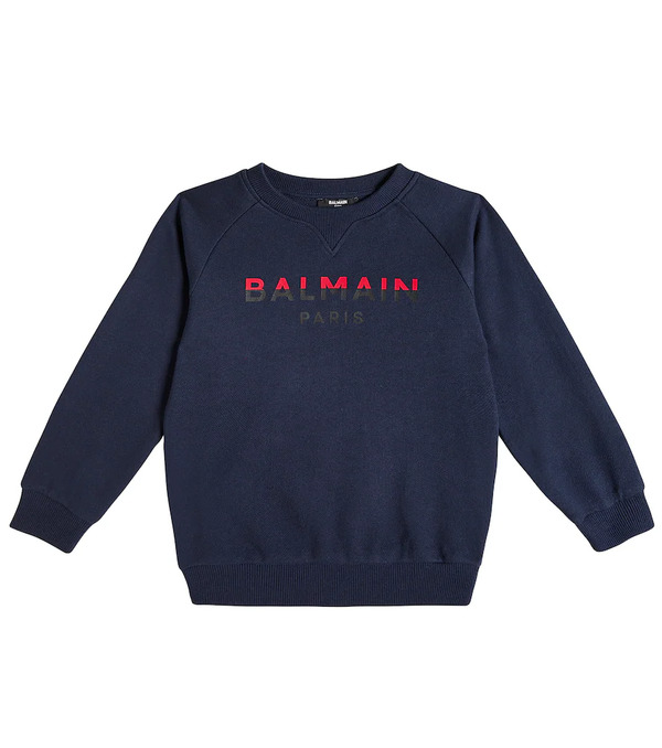  Balmain Kids Balmain Kids Logo Cotton Jersey Sweatshirt 