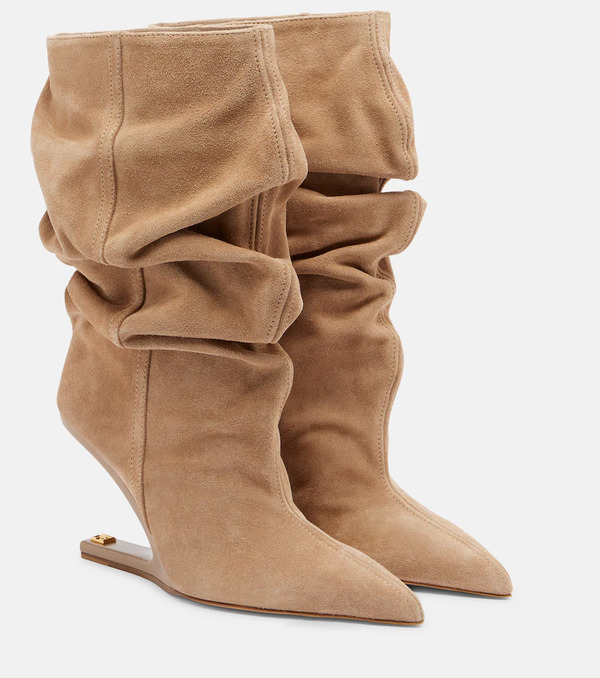  Balmain Balmain No-wedge Suede Ankle Boots 