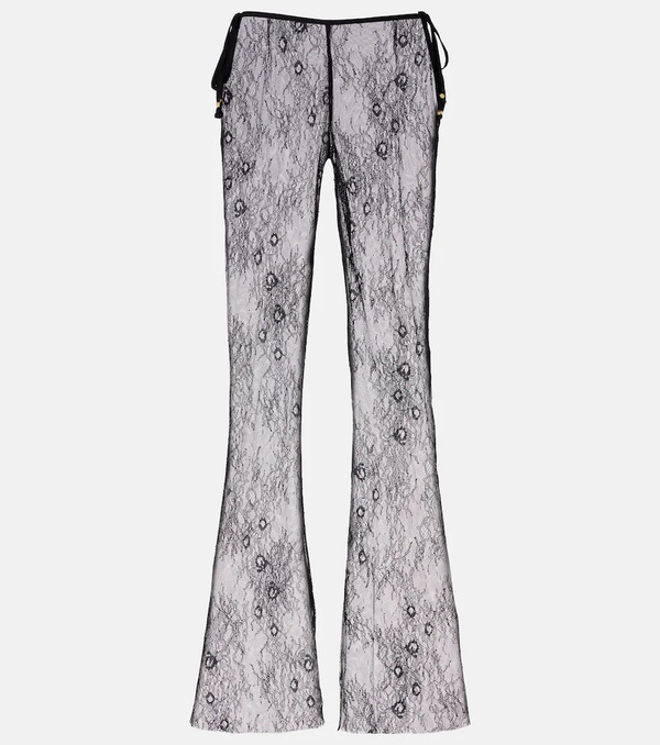  Bananhot Bananhot Allen Sheer Lace Wide-leg Pants 