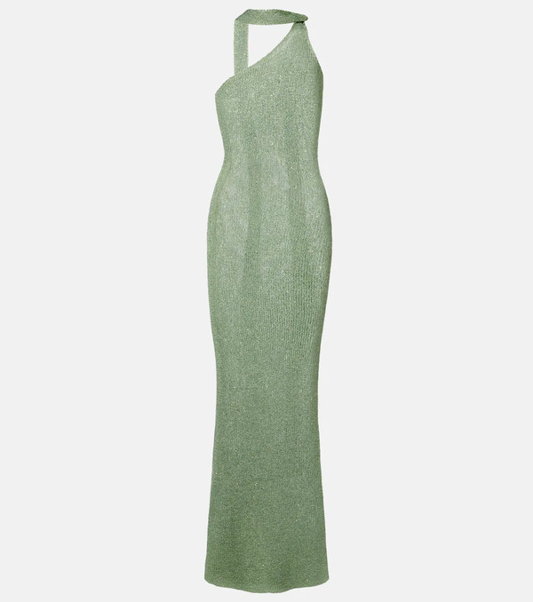  Bananhot Bananhot Aretha Sequined One-shoulder Maxi Dress 