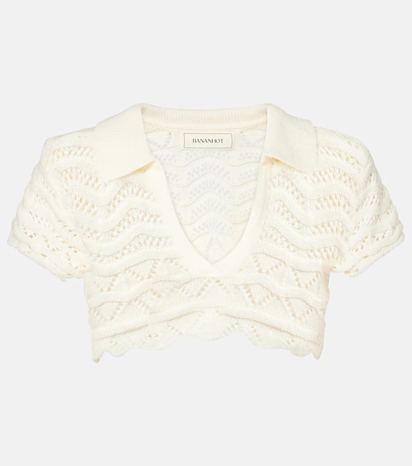  Bananhot Bananhot Coco Knitted Cotton-blend Crop Top 