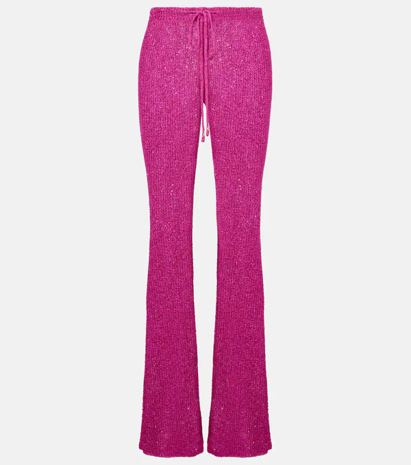  Bananhot Bananhot Liz Knitted Sequined Flared Pants 