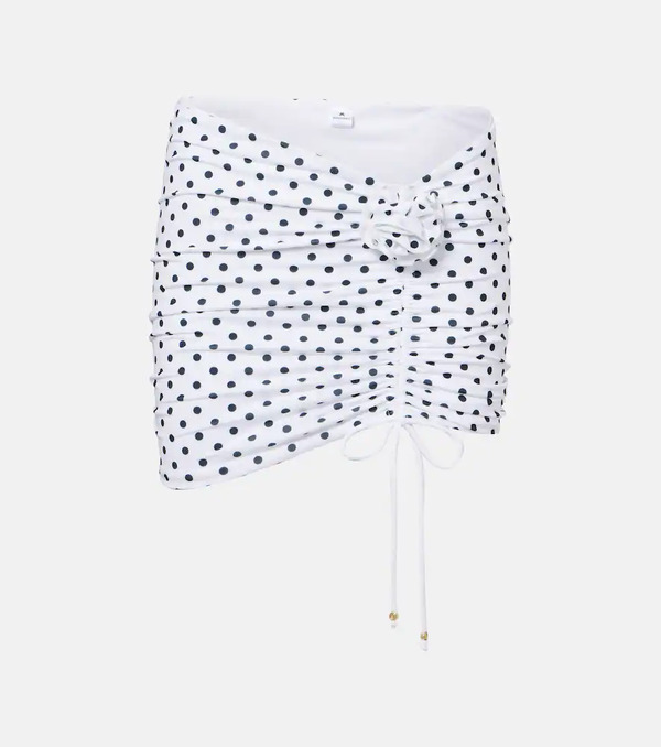  Bananhot Bananhot Stefani Polka-dot Ruched Miniskirt 