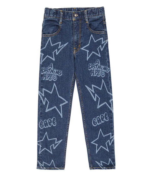  Bape Kids Bape Kids Printed Jeans 