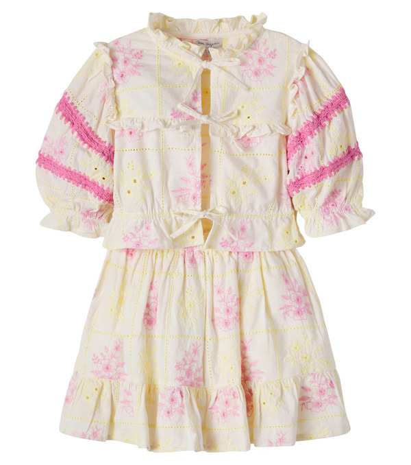  Bebe Organic Bebe Organic Alba Cotton Blouse And Skirt Set 