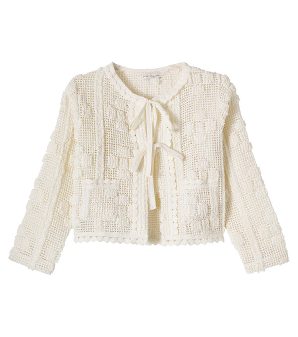  Bebe Organic Bebe Organic Inez Crochet Cotton-blend Cardigan 