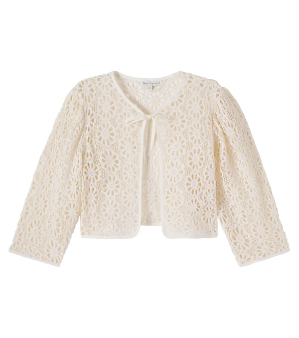  Bebe Organic Bebe Organic Jora Floral Cotton Lace Jacket 