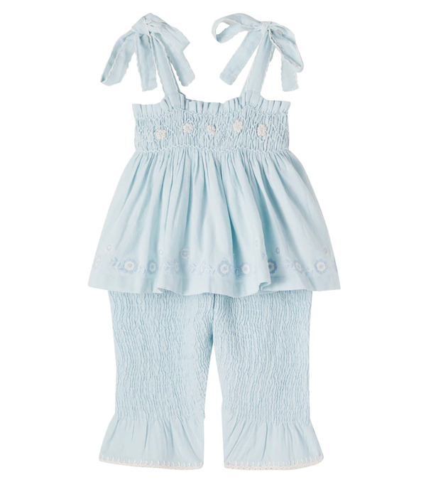  Bebe Organic Bebe Organic Maya Smocked Top And Shorts Set 