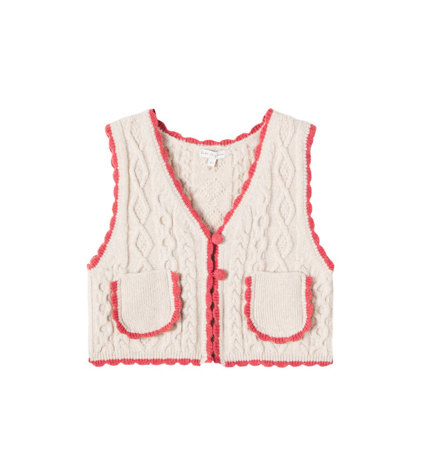  Bebe Organic Bebe Organic Sienna Cable-knit Wool-blend Vest 