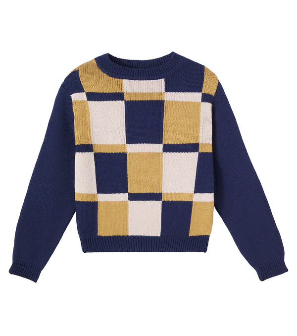  Bebe Organic Bebe Organic Silas Patchwork Cotton And Wool Sweater 