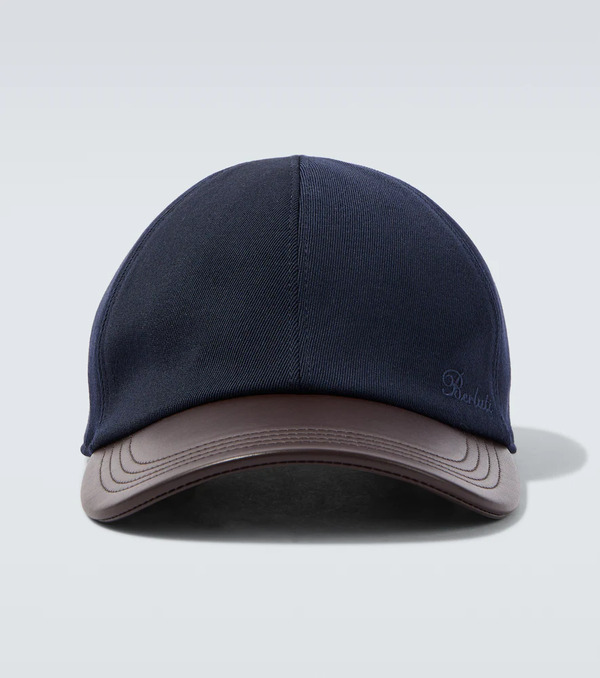  Berluti Berluti Leather-trimmed Wool Baseball Cap 