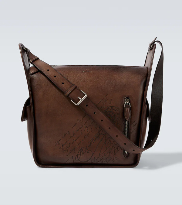  Berluti Berluti Pã©riple Scritto Venezia Leather Shoulder Bag 