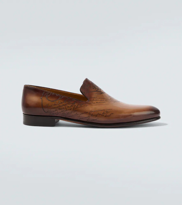  Berluti Berluti Scritto Leather Loafers 