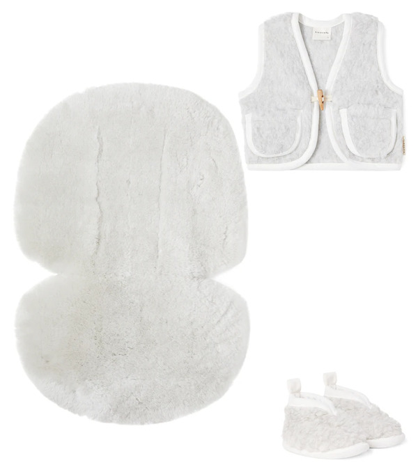  Binibamba Binibamba Baby Booties, Stroller Liner, And Vest Set 