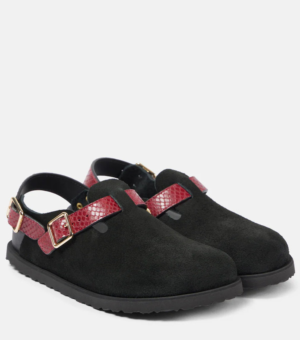  Birkenstock 1774 Birkenstock 1774 Tokio Snake-effect Suede Clogs 
