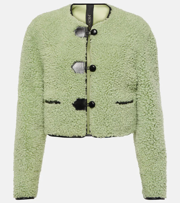  Blancha Blancha Leather-trimmed Shearling Jacket 
