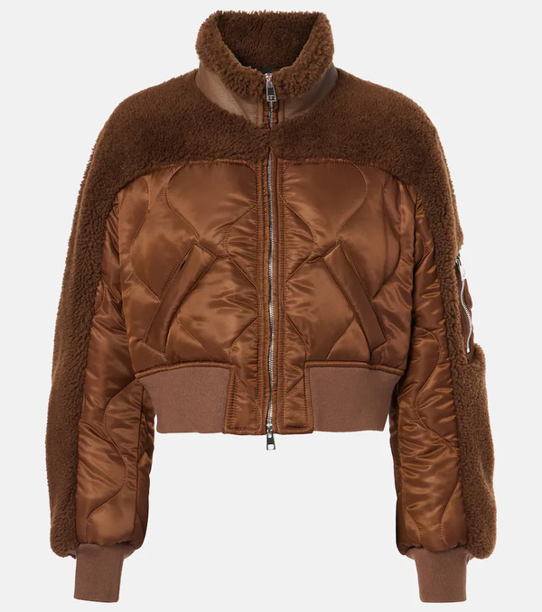  Blancha Blancha Quilted Shearling Bomber Jacket 