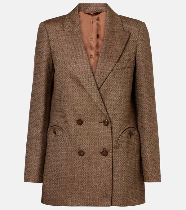  Blaze Milano Blazã© Milano Amel Everyday Silk And Wool Blazer 