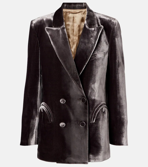  Blaze Milano Blazã© Milano Everynight Double-breasted Velvet Blazer 