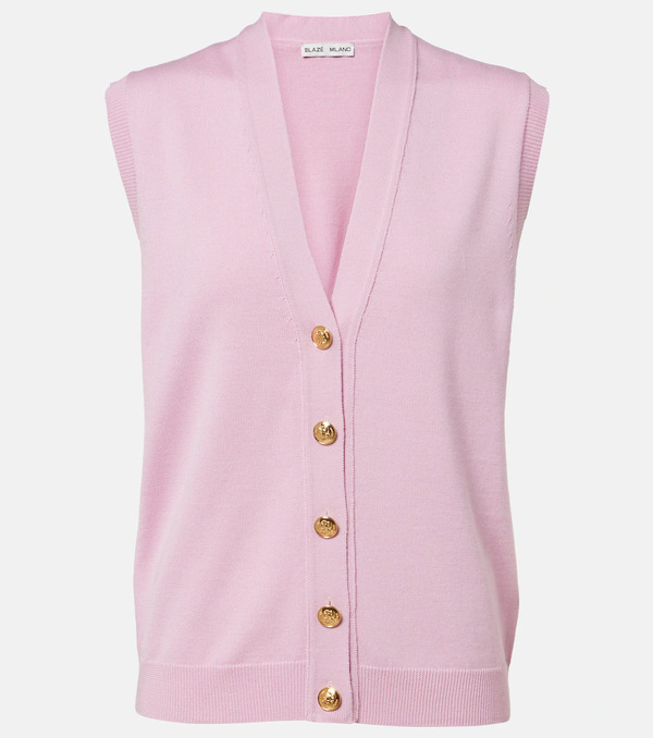  Blaze Milano Blazã© Milano Sebright Wool, Silk, And Cashmere Vest 