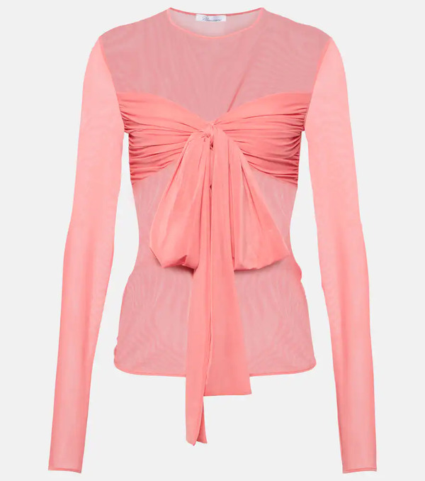  Blumarine Blumarine Bow-detail Jersey Top 