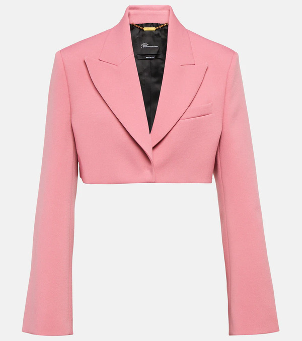  Blumarine Blumarine Cropped Crãªpe Blazer 