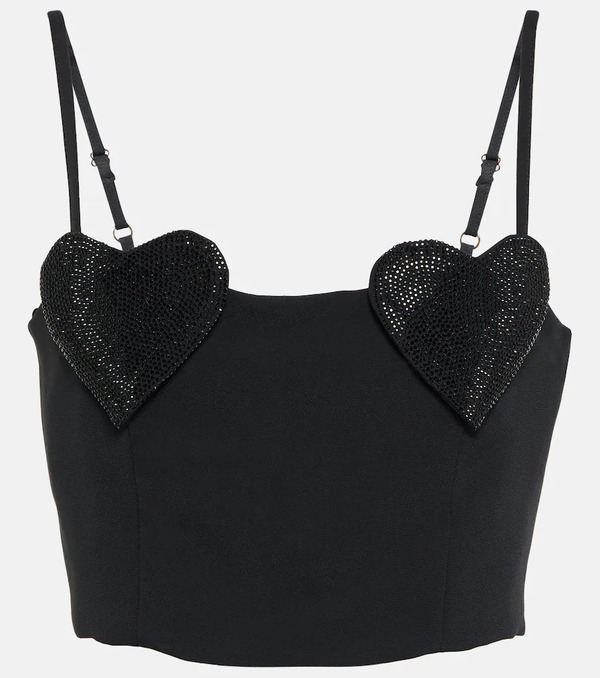 Blumarine Blumarine Crystal-embellished Cropped Top 