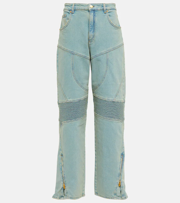  Blumarine Blumarine Paneled High-rise Wide Jeans 