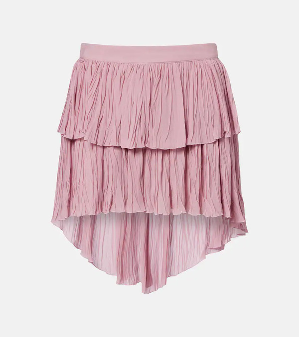  Blumarine Blumarine Plissã© Tiered Georgette Miniskirt 
