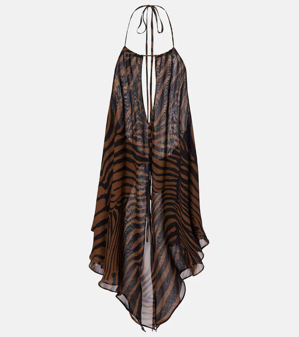  Blumarine Blumarine Printed Asymmetric Halterneck Top 