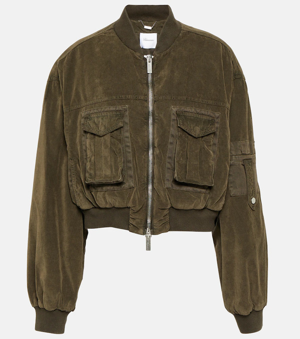  Blumarine Blumarine Velvet Bomber Jacket 