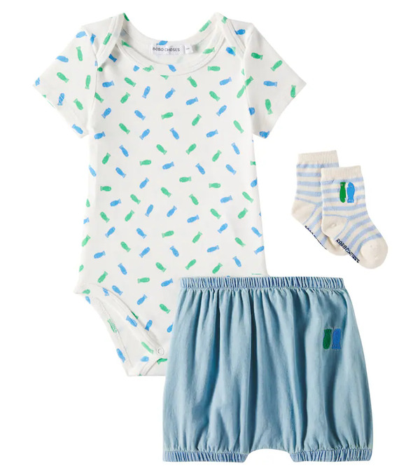  Bobo Choses Bobo Choses Baby Bodysuit, Bloomers And Socks Set 