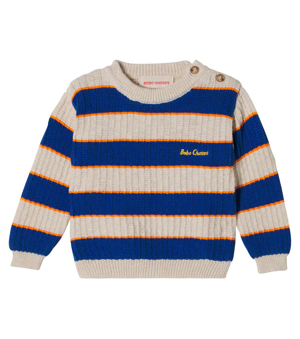  Bobo Choses Bobo Choses Baby Bobo Choses Striped Cotton Sweater 