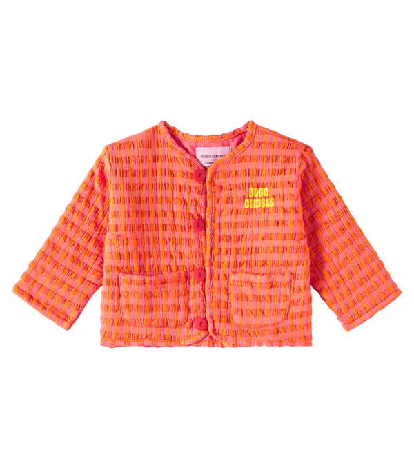  Bobo Choses Bobo Choses Baby Vichy Padded Cotton-blend Jacket 