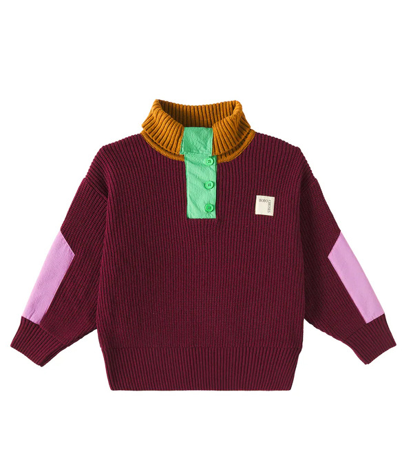  Bobo Choses Bobo Choses Colorblocked Ribbed-knit Sweater 