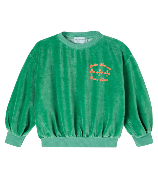  Bobo Choses Bobo Choses Have Fun Cotton Velvet Sweatshirt 