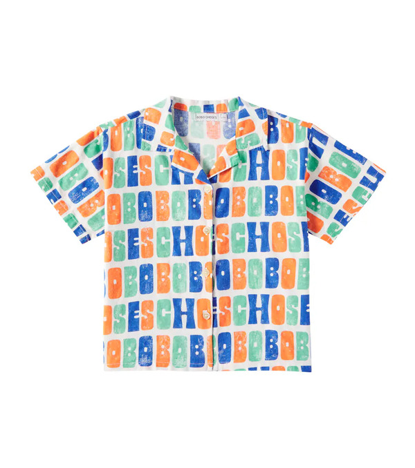  Bobo Choses Bobo Choses Logo Printed Cotton Shirt 